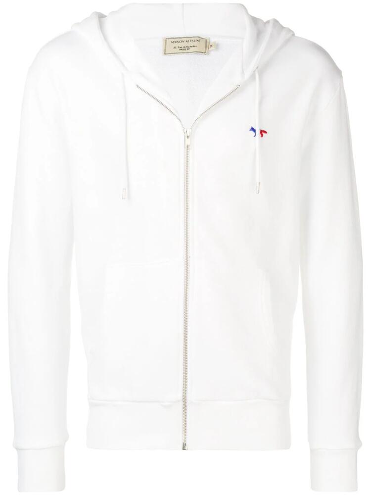 Maison Kitsuné fox zip up hoodie - White Cover