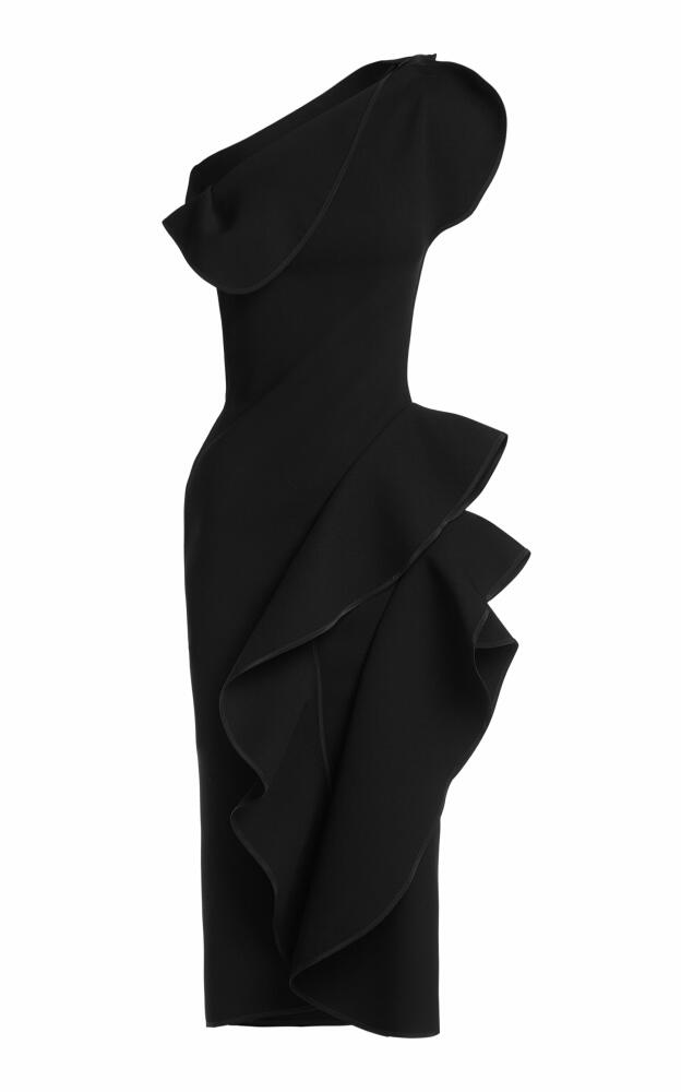 Maticevski - Rhythm Atone Ruffled Crepe Midi Dress - Black Cover