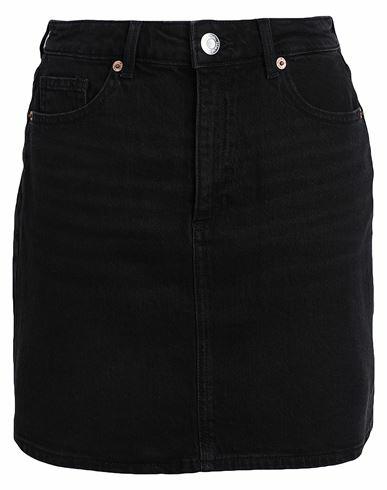 Vero Moda Woman Denim skirt Black Cotton, Recycled cotton, Elastane Cover