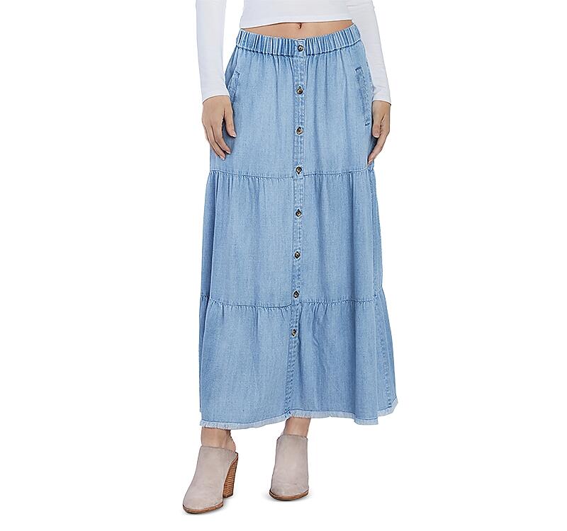 Billy T Tiered Maxi Skirt Cover