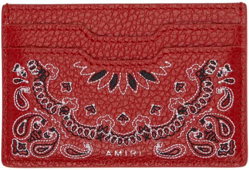 AMIRI Red Bandana Card Holder Cover