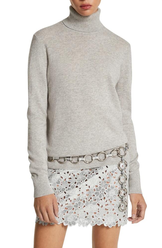 Michael Kors Collection Joan Cashmere Turtleneck Sweater in Pearl Melange Cover