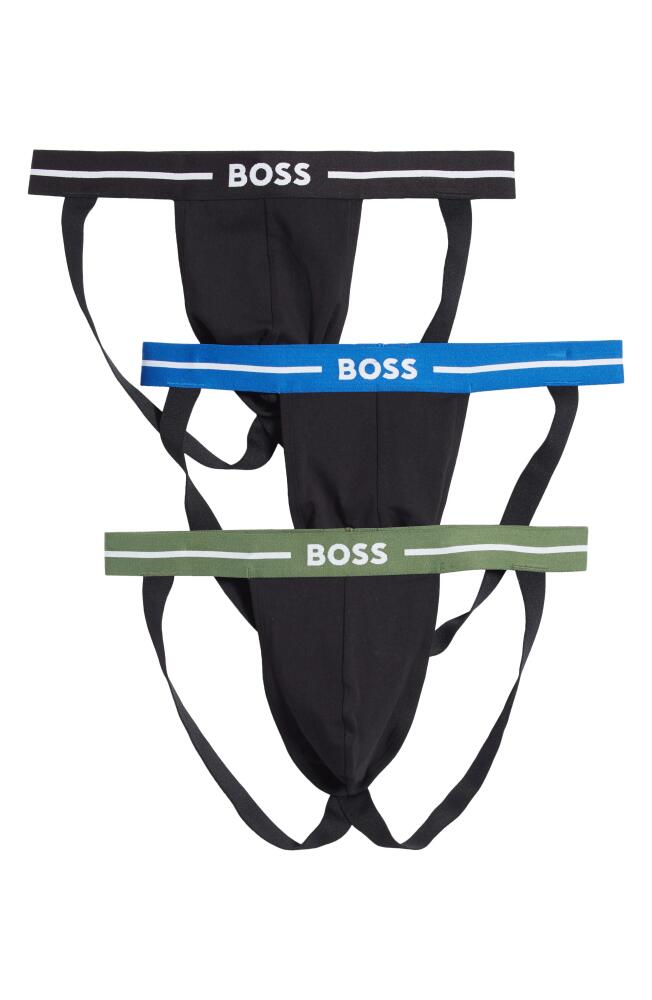 BOSS Assorted 3-Pack Stretch Cotton Jockstraps in Open Miscellaneous Cover