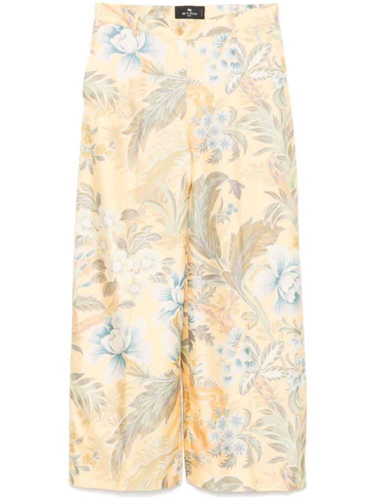 ETRO floral-print trousers - Yellow Cover