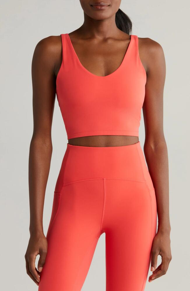 zella Studio Luxe Crop Tank in Red Cayenne Cover