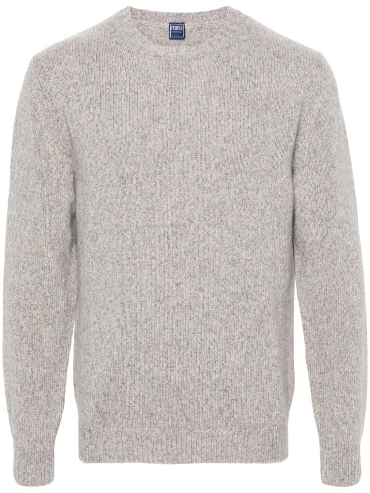 Fedeli crew-neck cashmere jumper - Grey Cover