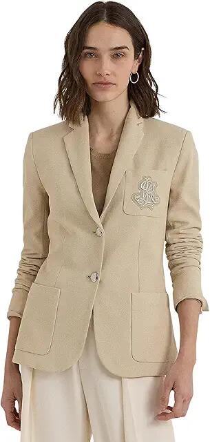 Lauren Ralph Lauren Bullion Jacquard Blazer (Explorer Sand) Women's Jacket Cover