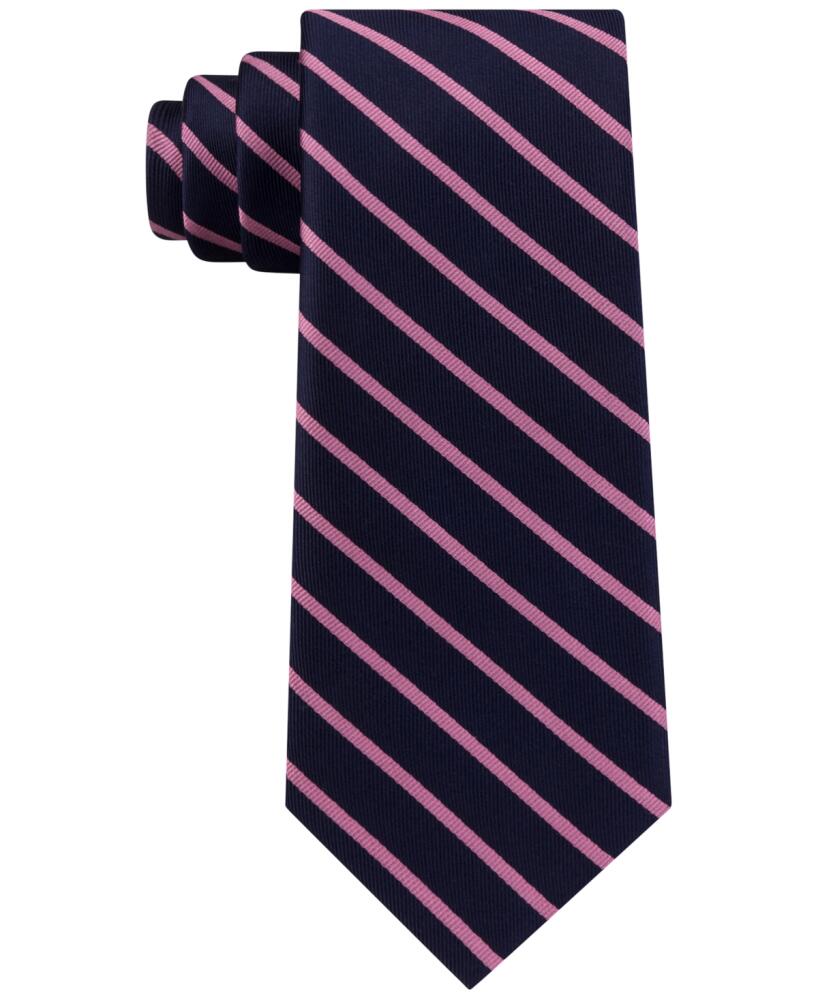 Tommy Hilfiger Men's Exotic Woven Striped Silk Tie - Quartz Cover