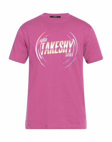 Takeshy Kurosawa Man T-shirt Mauve Cotton Cover