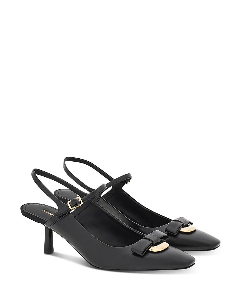 Ferragamo Women's Ophelia Bow Slingback Pumps Cover