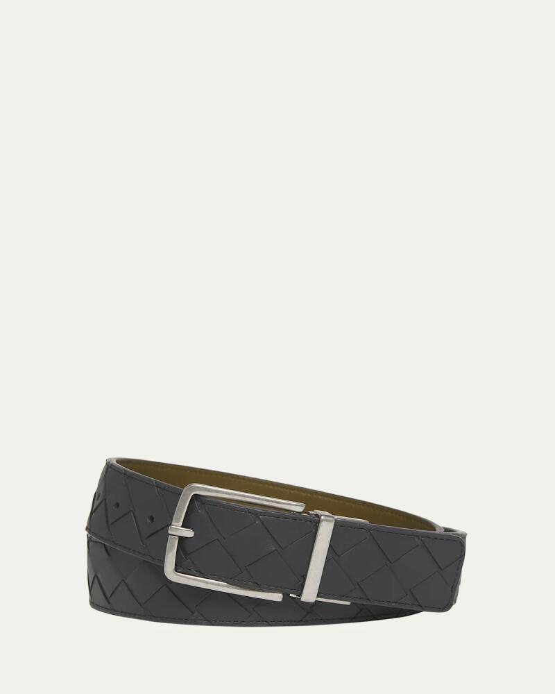 Bottega Veneta Men's Reversible Intrecciato Leather Belt Cover