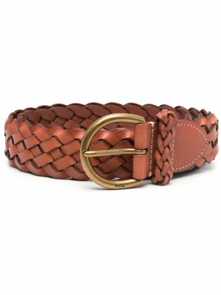 Polo Ralph Lauren interwoven-design buckle belt - Brown Cover