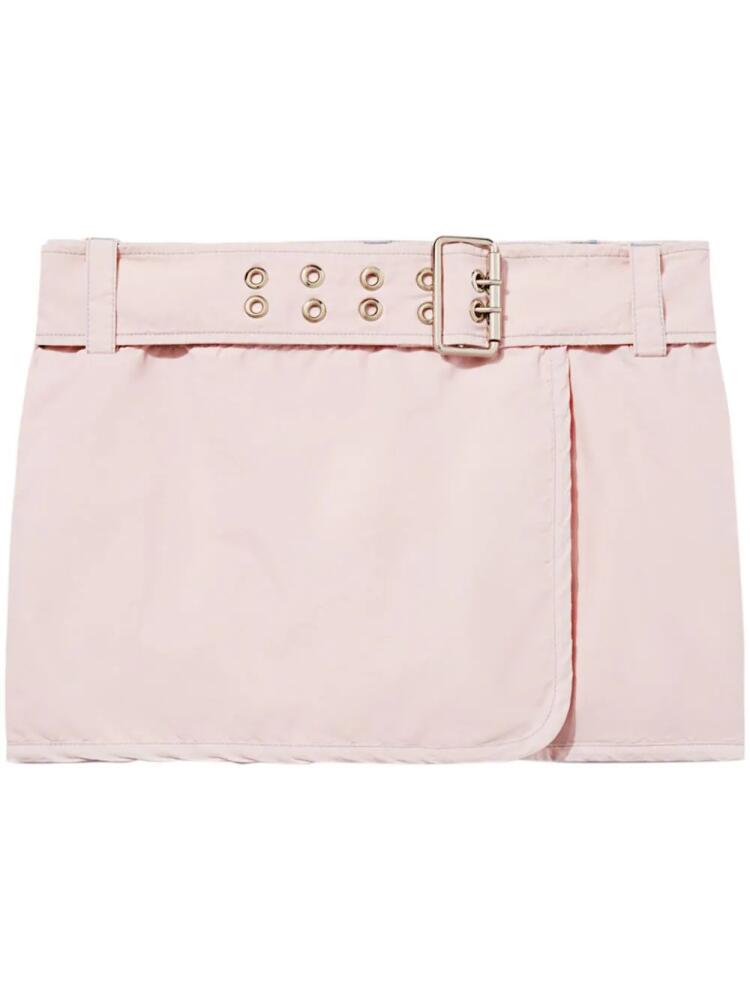 PUCCI eyelet detail belted miniskirt - Pink Cover