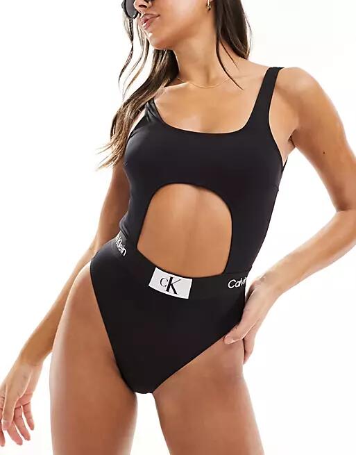 Calvin Klein CK 96 cut-out swimsuit in black Cover