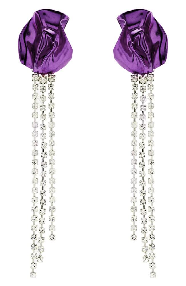 Sterling King Georgia Crystal Drop Earrings in Violet Cover