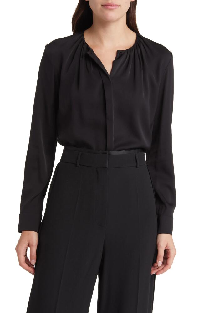 BOSS Banorah Stretch Silk Top in Black Cover