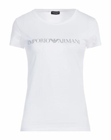 Emporio Armani Woman Undershirt White Cotton, Elastane Cover