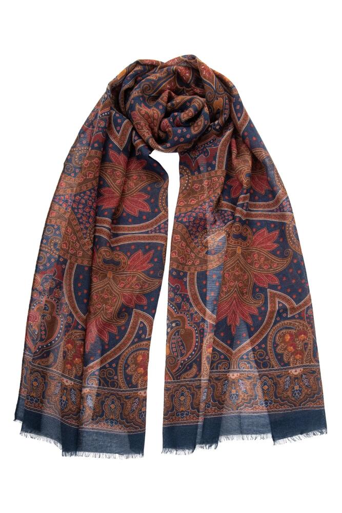 Elizabetta Uffizi - Wool Scarf in Indigo Blue Cover