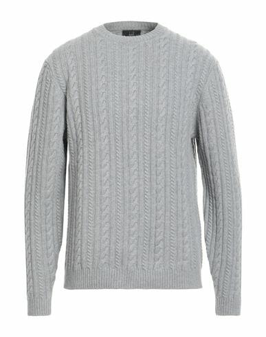 Dunhill Man Sweater Light grey Merino Wool, Cashmere Cover