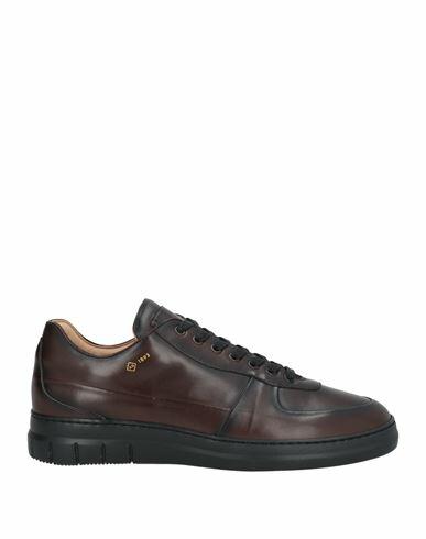 Dunhill Man Sneakers Dark brown Leather Cover