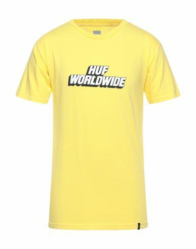 Huf Man T-shirt Yellow Cotton Cover