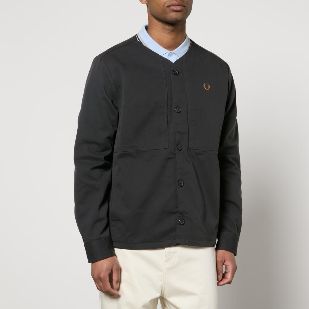 Fred Perry Collarless Cotton-Twill Overshirt Cover