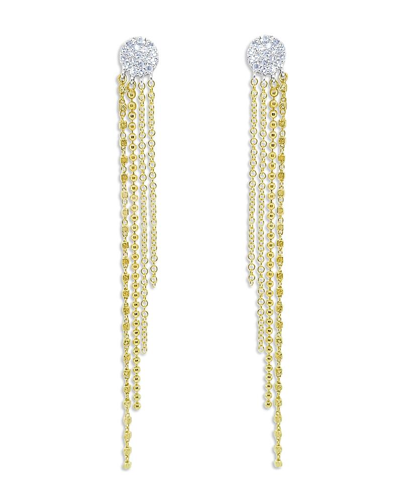 Meira T 14K Yellow & White Gold Diamond Fringe Drop Earrings Cover