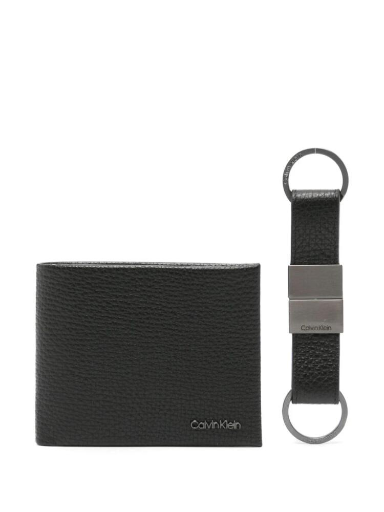 Calvin Klein bi-fold leather wallet (set of two) - Black Cover