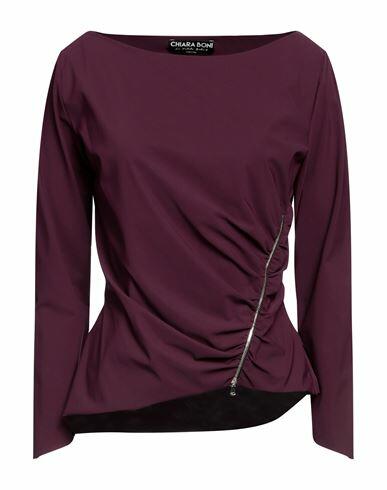 Chiara Boni La Petite Robe Woman T-shirt Deep purple Polyamide, Elastane Cover