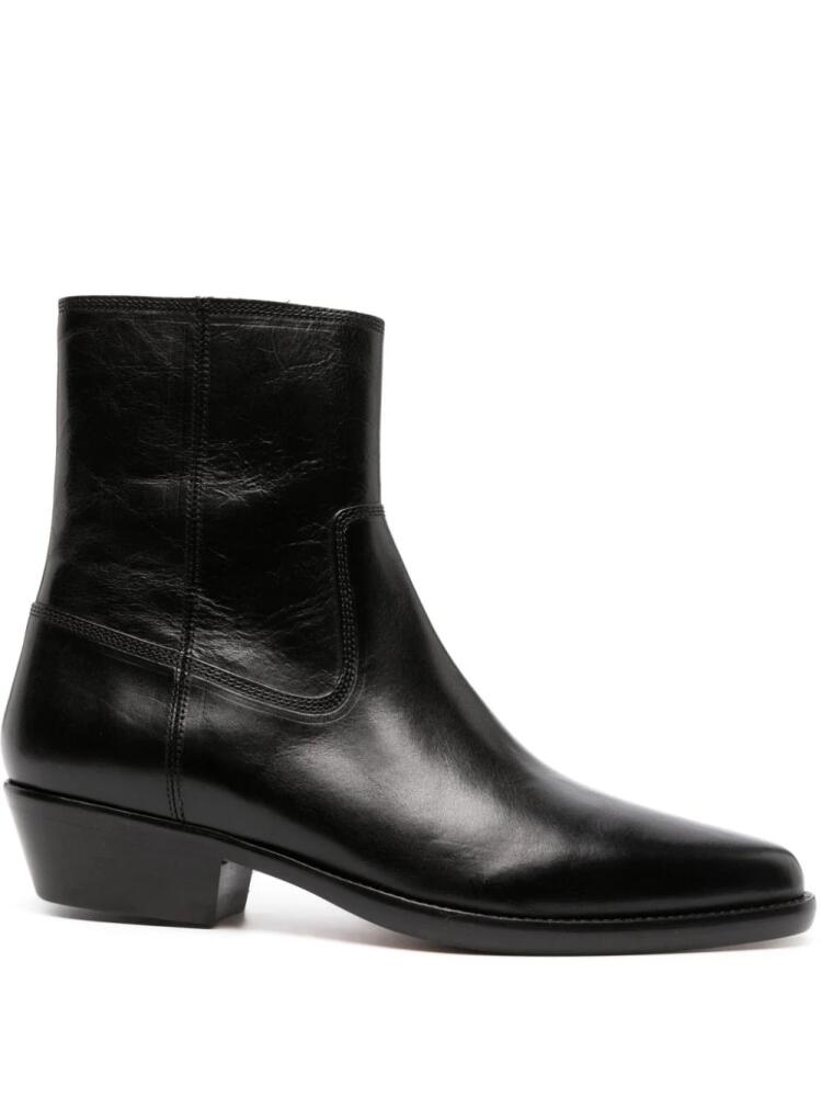 MARANT Okuni 50mm leather ankle boots - Black Cover