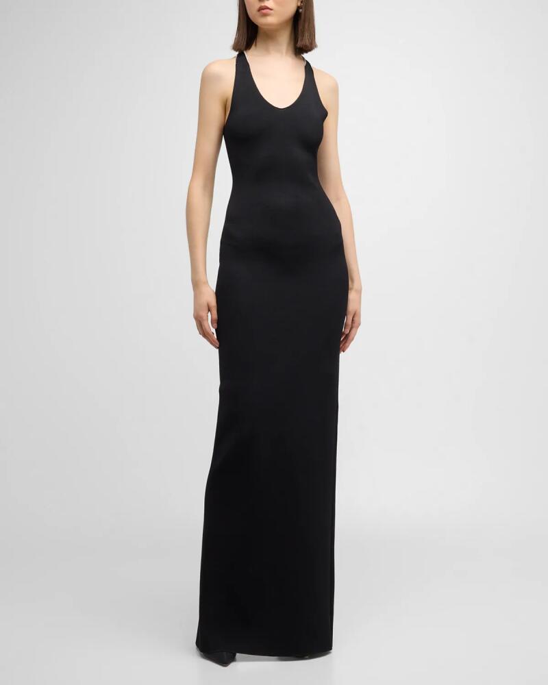 Brandon Maxwell Reversible Scoop-Neck Knit Dress with Hardware Detail Cover