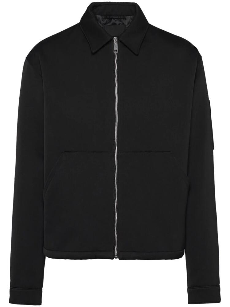 Prada triangle-logo blouson jacket - Black Cover