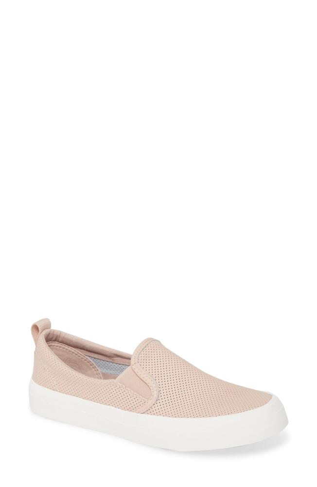 Sperry Crest Twin Gore Slip-On Sneaker in Rose Dust Leather Cover