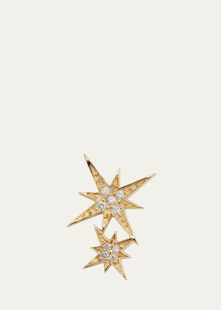 Sydney Evan 14k Pave Diamond Double Starburst Stud Earring Cover