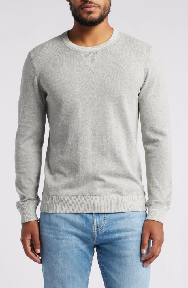 Rails Burns Cotton & Cashmere Crewneck Sweater in Grey Heather Cover