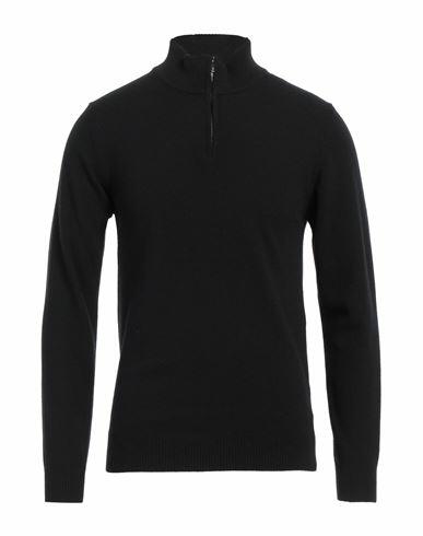 Daniele Fiesoli Man Turtleneck Black Wool, Cashmere Cover