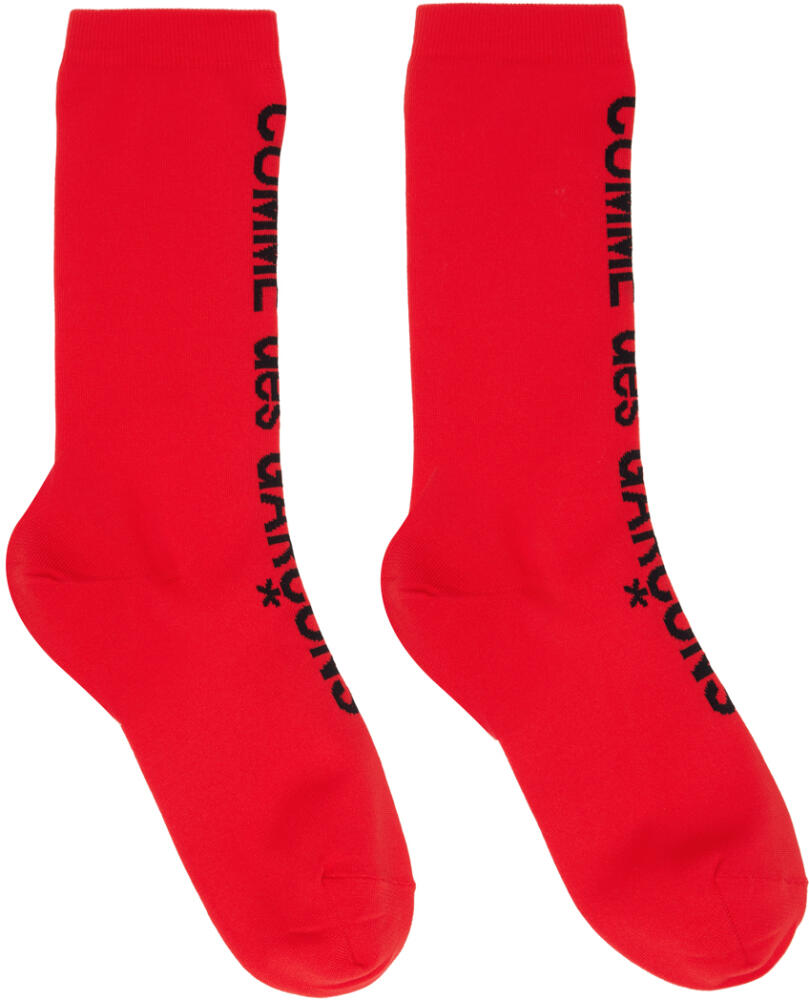 Comme des Garçons Red Ribbed Socks Cover