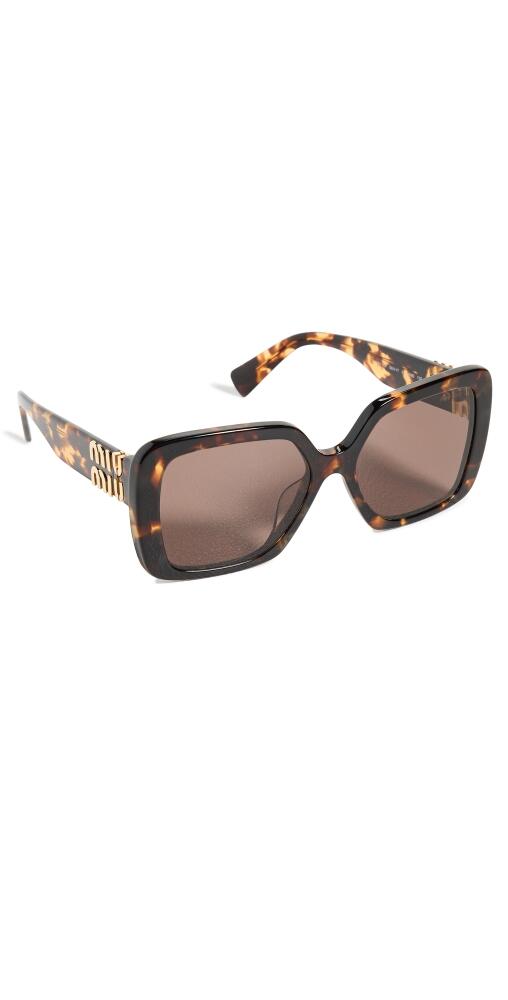 Miu Miu Miu Miu MU 10YS Square Sunglasses Honey Havana Cover