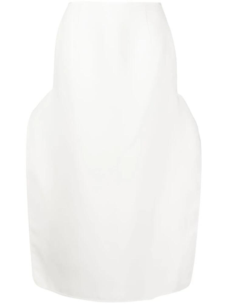 Maticevski Pureness Cut Away skirt - White Cover