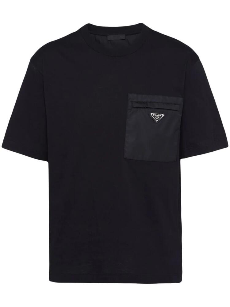 Prada Re-Nylon panelled T-shirt - Black Cover