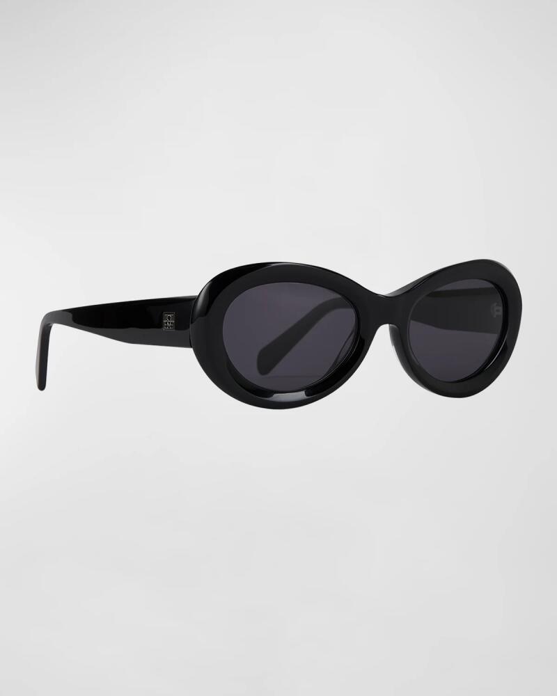 Toteme The Ovals Havana Acetate Oval Sunglasses Cover