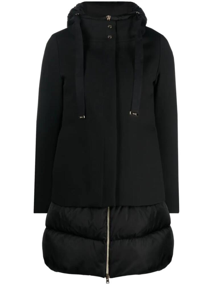 Herno panelled hooded parka - Black Cover