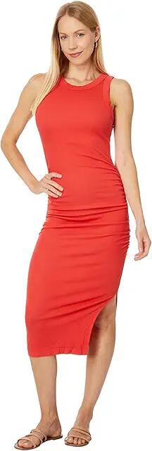 Michael Stars Wren Midi Dress with Slit (Cherry) Women's Clothing Cover