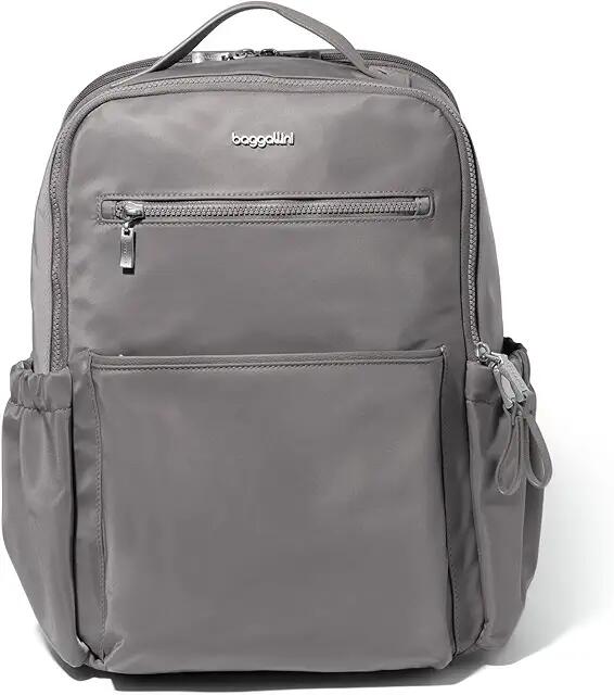 Baggallini Tribeca Expandable Laptop Backpack (Steel Grey Twill) Backpack Bags Cover