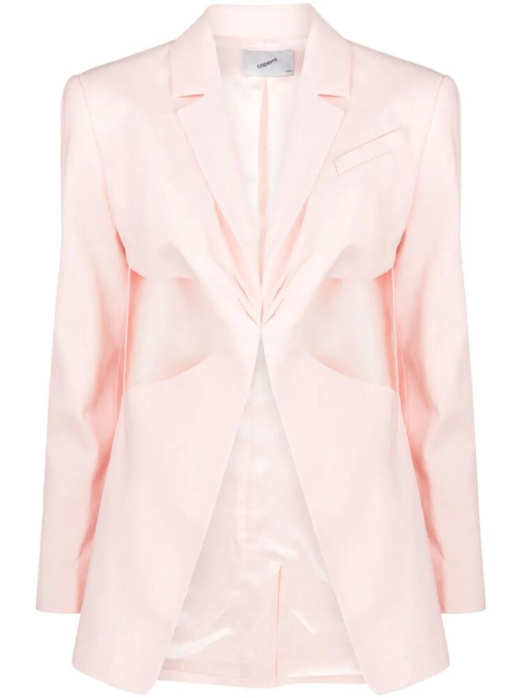 Coperni twisted cut-out blazer - Pink Cover