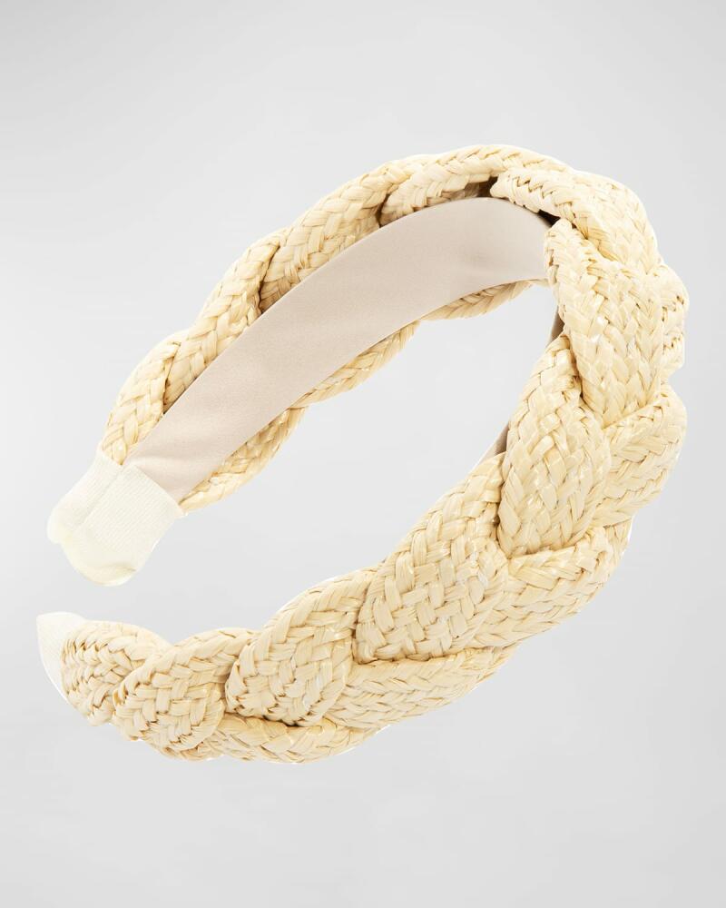 L. Erickson Braided Straw Headband Cover