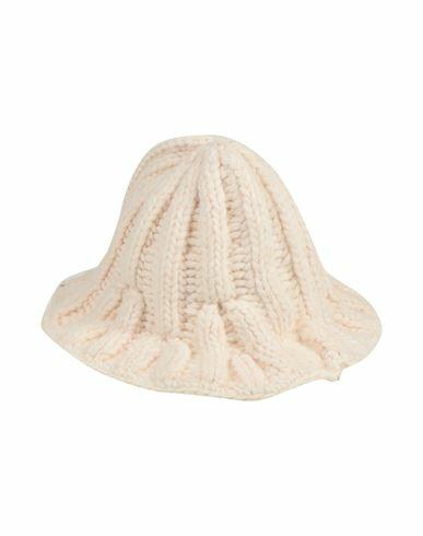 Mm6 Maison Margiela Woman Hat Ivory Acrylic, Alpaca wool, Polyamide, Polyester Cover