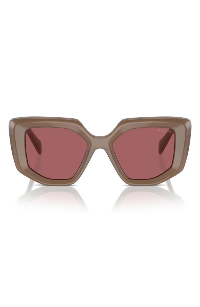 Prada 50mm Geometric Sunglasses in Dark Violet Cover