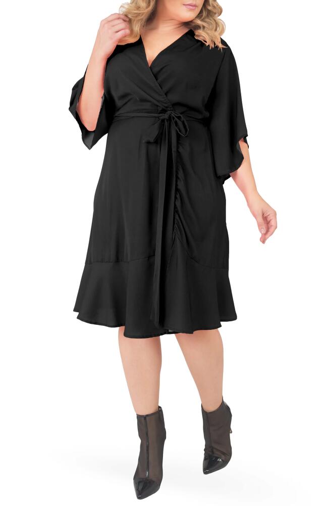 Standards & Practices Wrap Dress in Black Cover