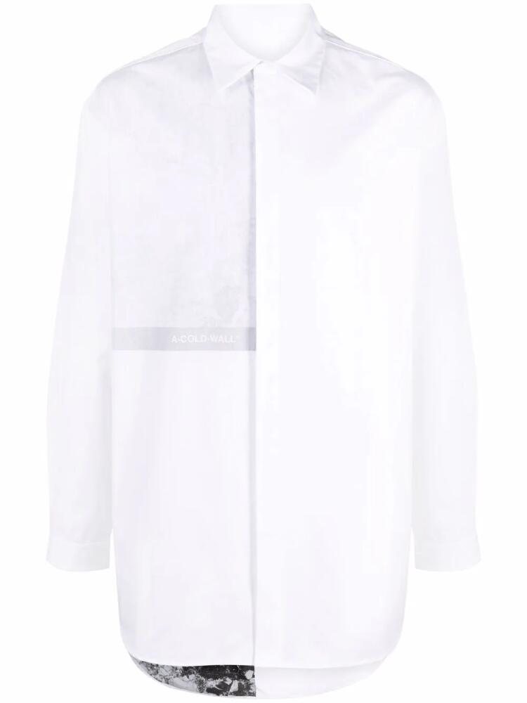 A-COLD-WALL* long-length button-up shirt - White Cover